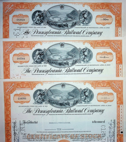 The Pennsylvania Railroad Company Stock Certificate