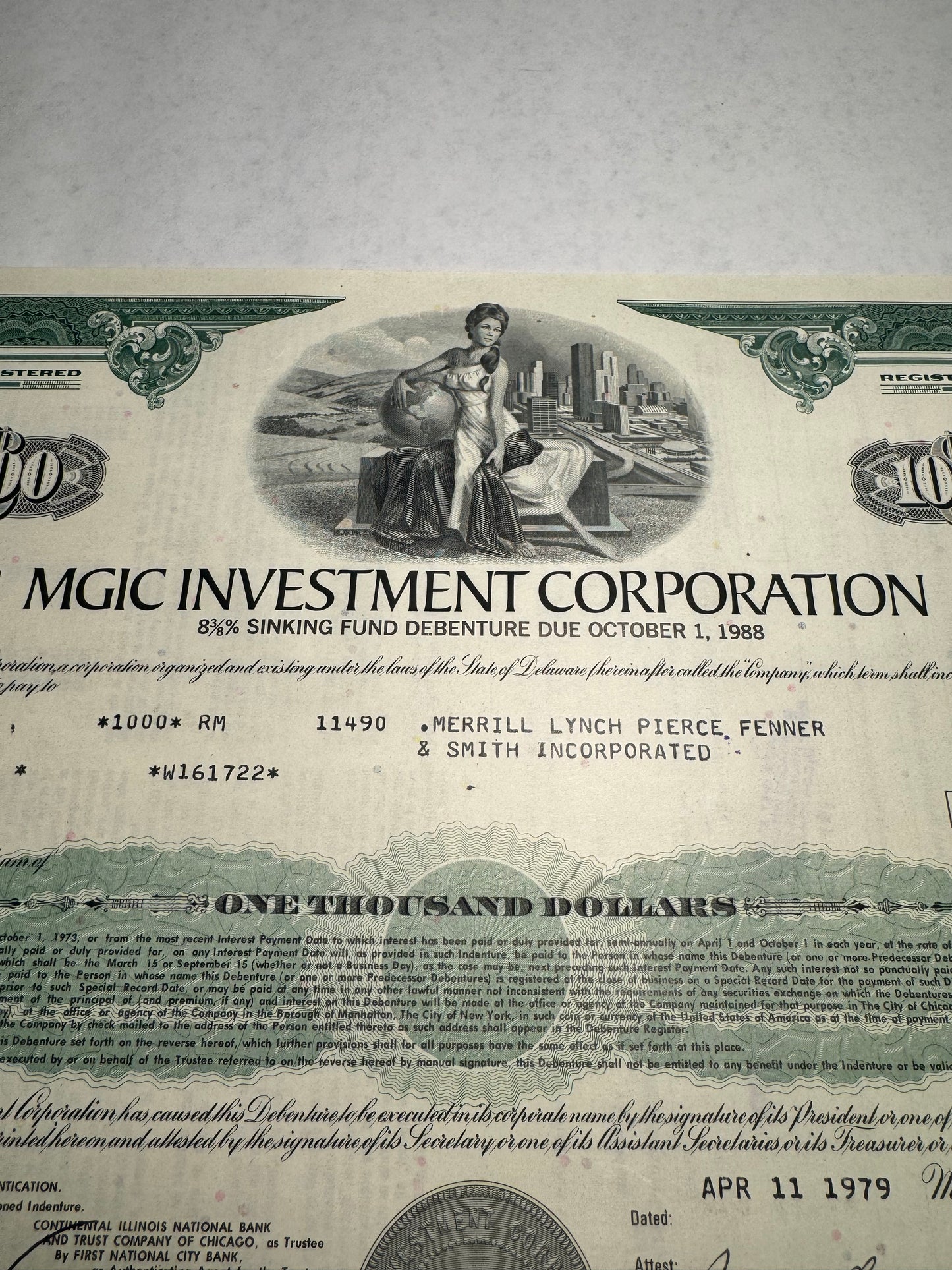 MGIC Investment Corporation Bond Certificate