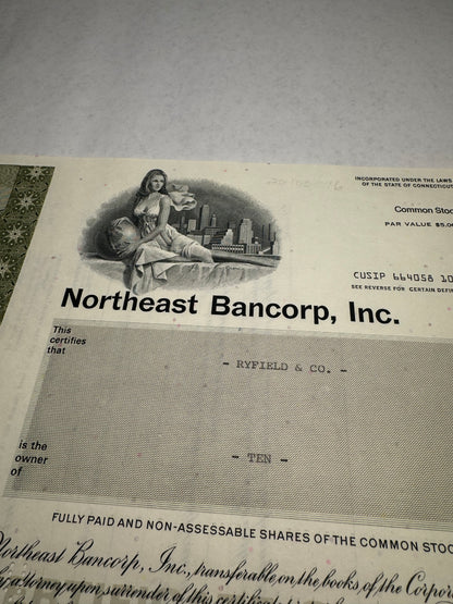 Northeast Bancorp, Inc Stock Certificate