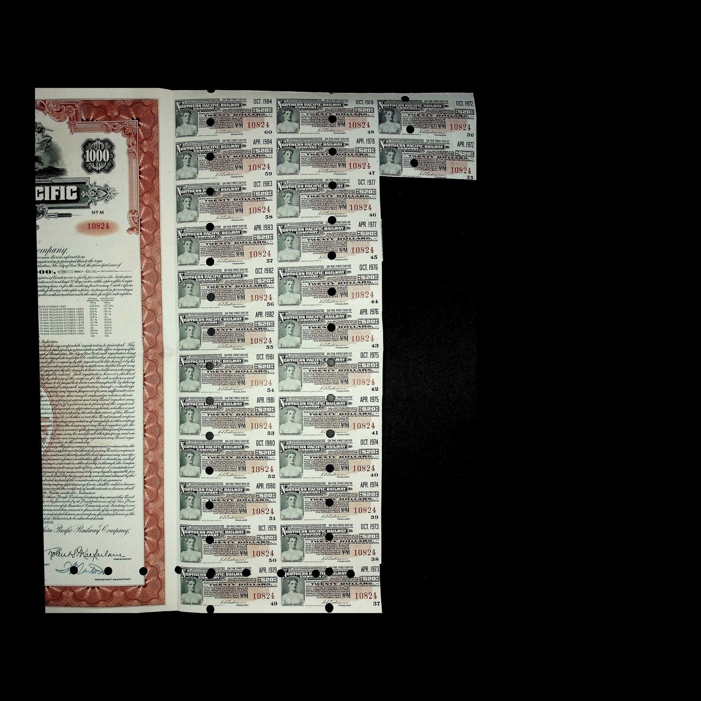 Northern Pacific Railway Company Bond from 1946
