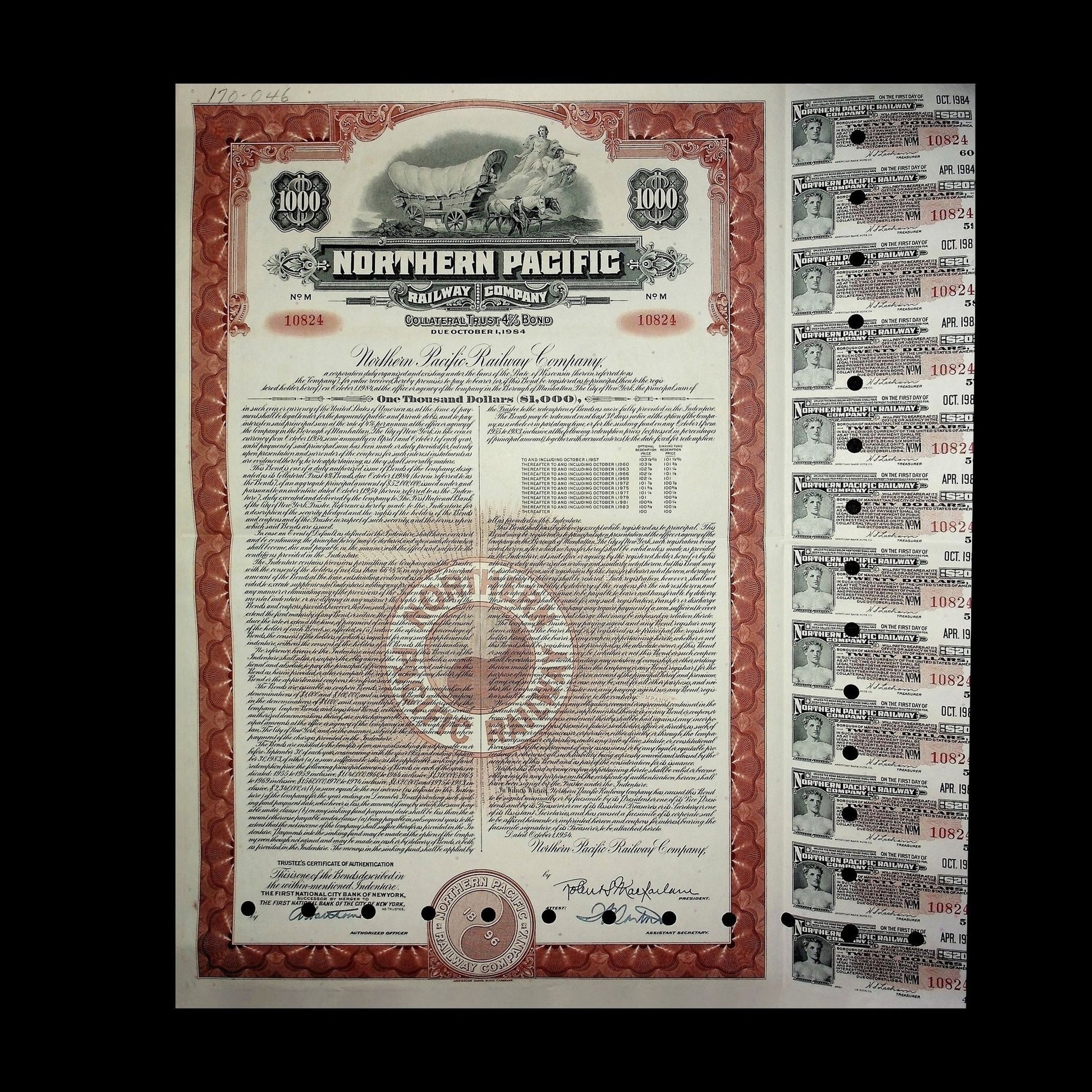 Northern Pacific Railway Company Bond from 1946
