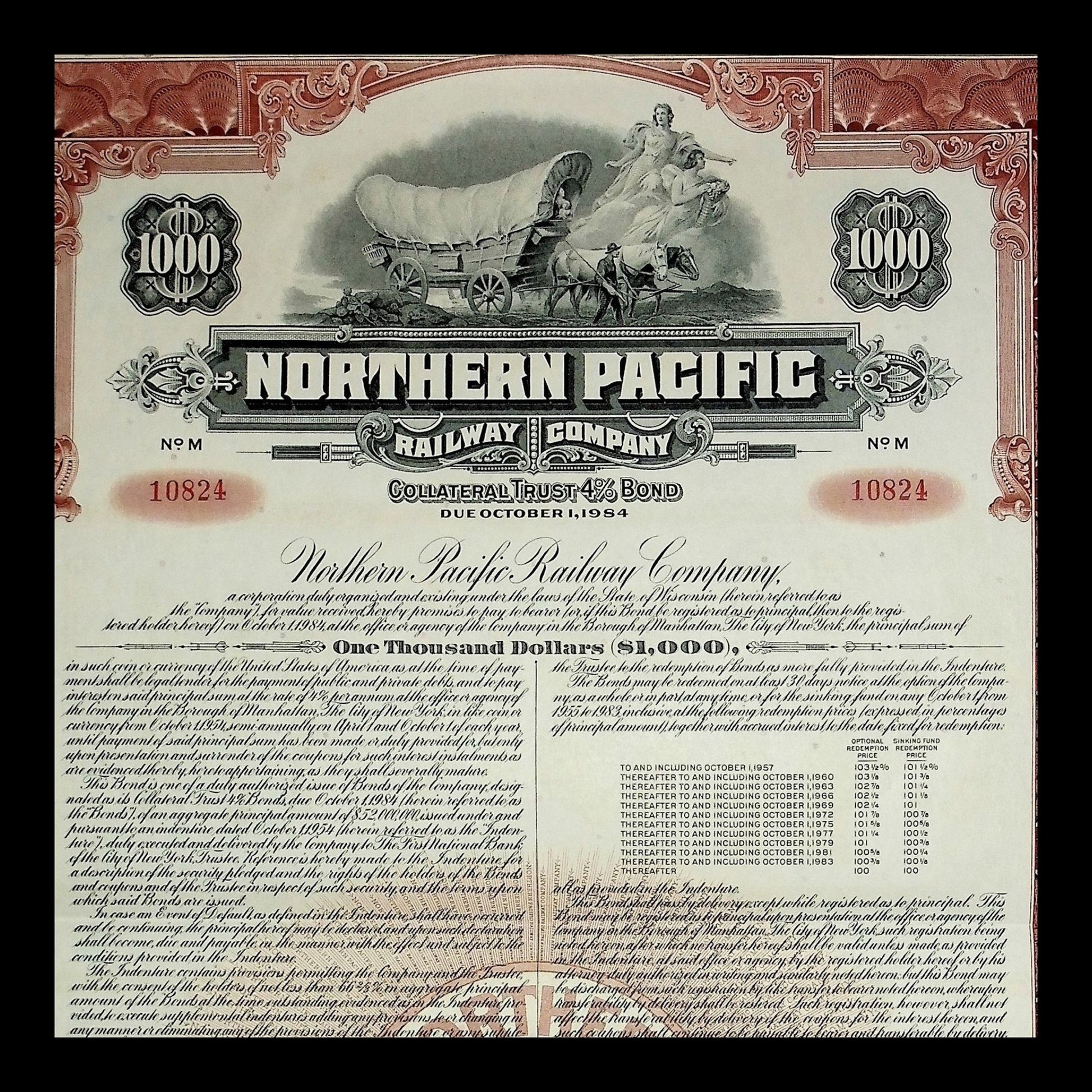 Northern Pacific Railway Company Bond from 1946
