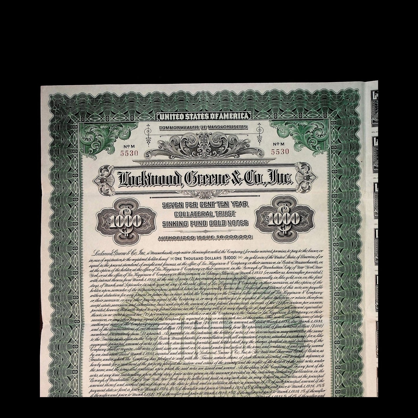 Packwood Greene & Co. Inc. Bond