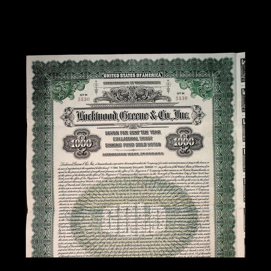 Packwood Greene & Co. Inc. Bond