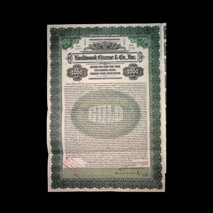 Packwood Greene & Co. Inc. Bond
