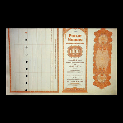 Philip Morris Incorporated Bond from 1970