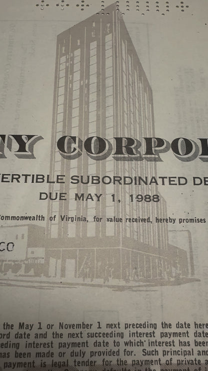 Fidelity Corporation Bond Certificate