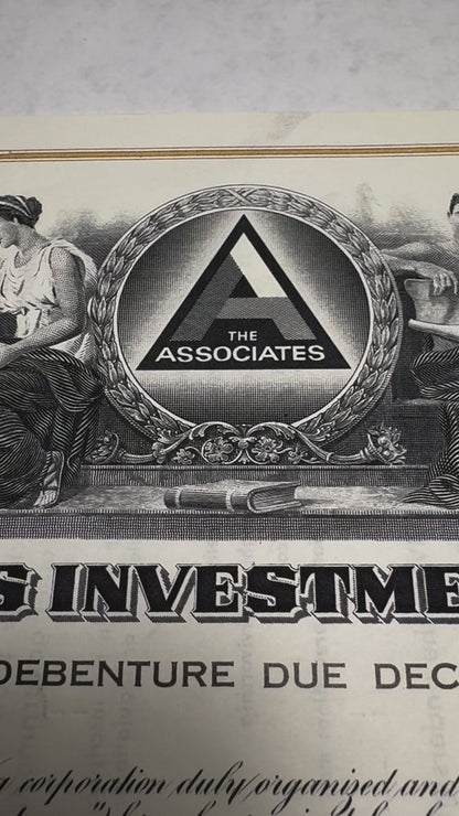 Associates Investment Company (now CitiBank) Bond Certificate