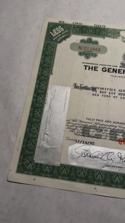 The General Fireproofing Company Stock Certificate