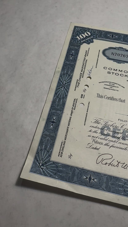 The Foxboro Company Stock Certificate