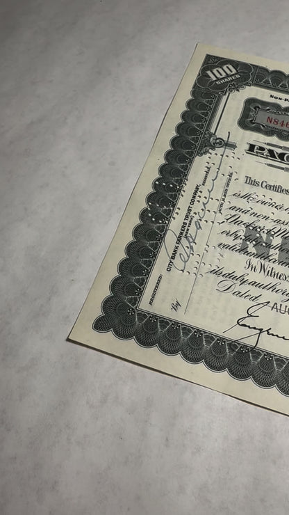 Packard Motor Car Company Stock Certificate