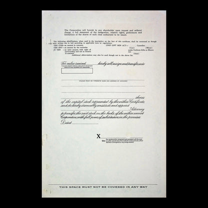 Realty Equities Corporation of New York Stock Certificate from 1973