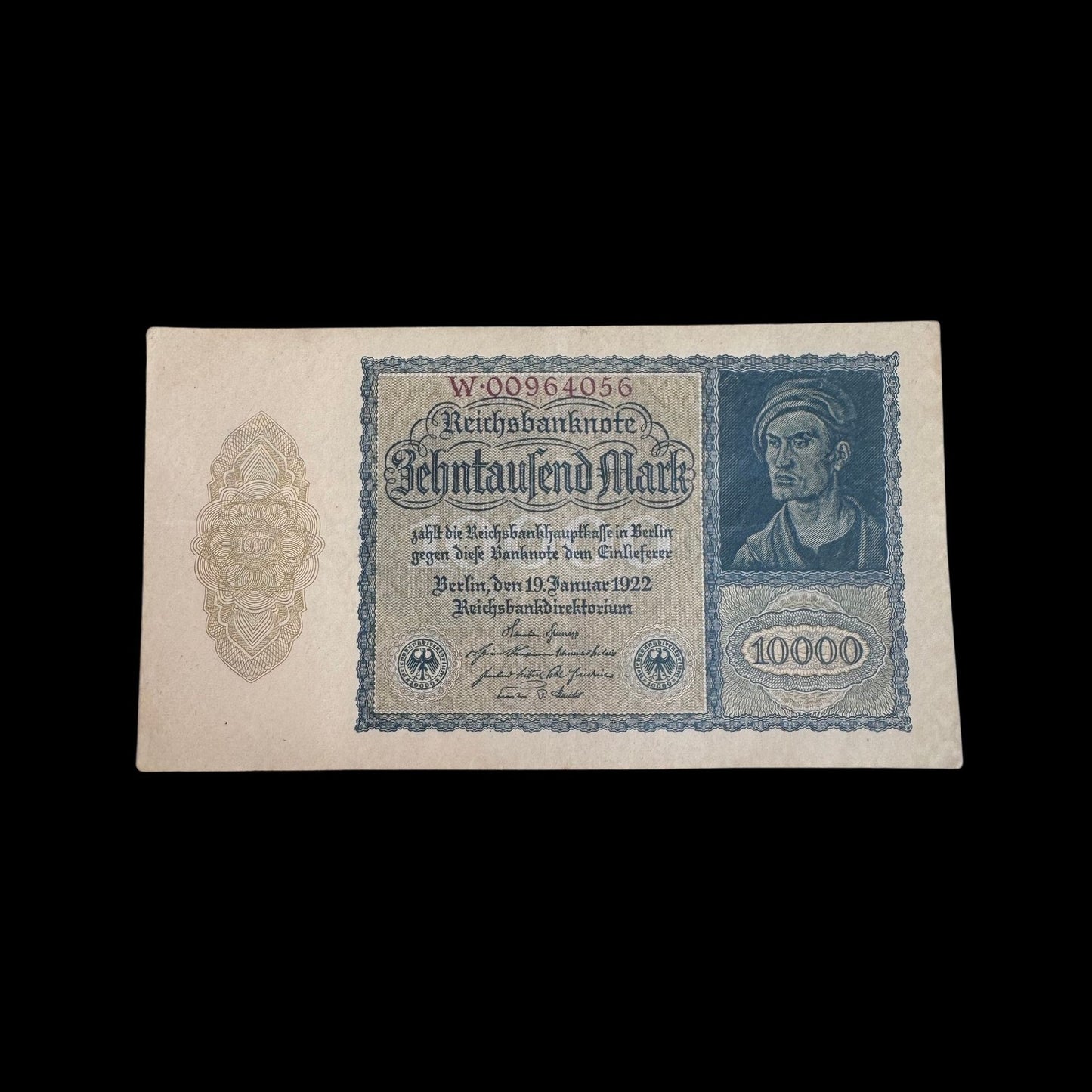 Reichsbank 10,000 Mark Reichsbanknote from 1922