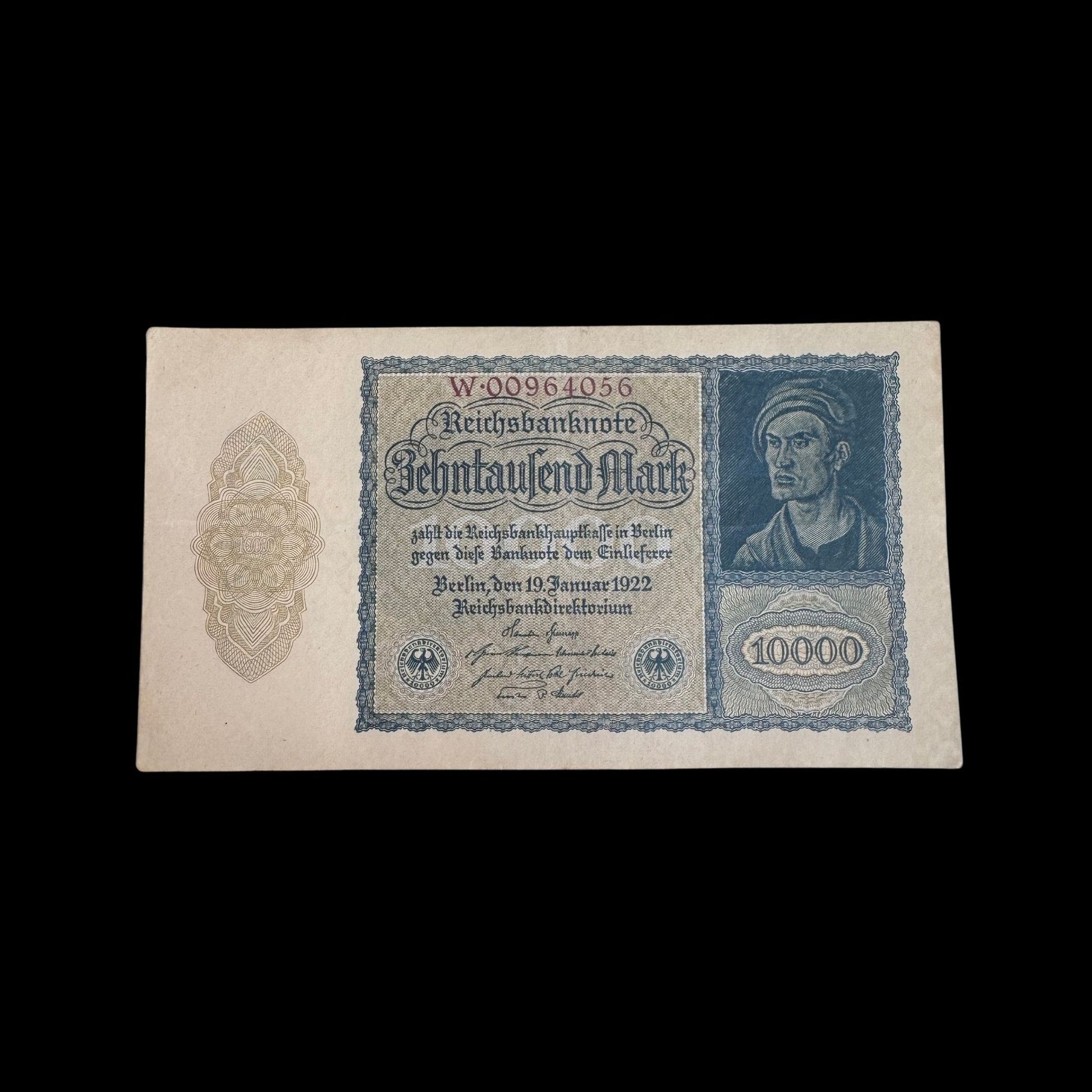 Reichsbank 10,000 Mark Reichsbanknote from 1922