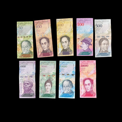República Bolivariana de Venezuela Bolivar Banknote Set
