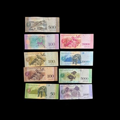 República Bolivariana de Venezuela Bolivar Banknote Set