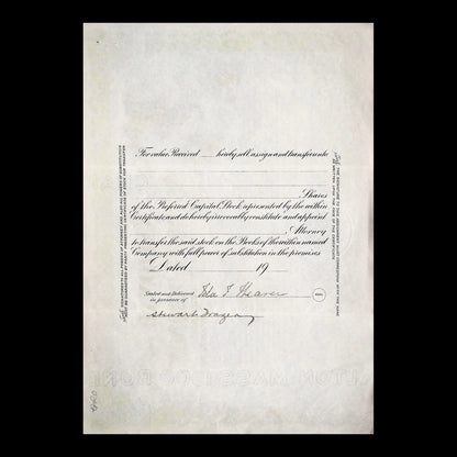 National Asphalt Company Stock Certificate