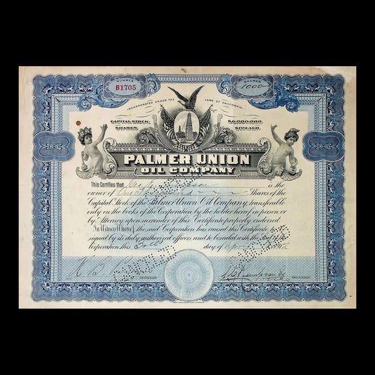 Pame Union Mining Company Stock Certificate