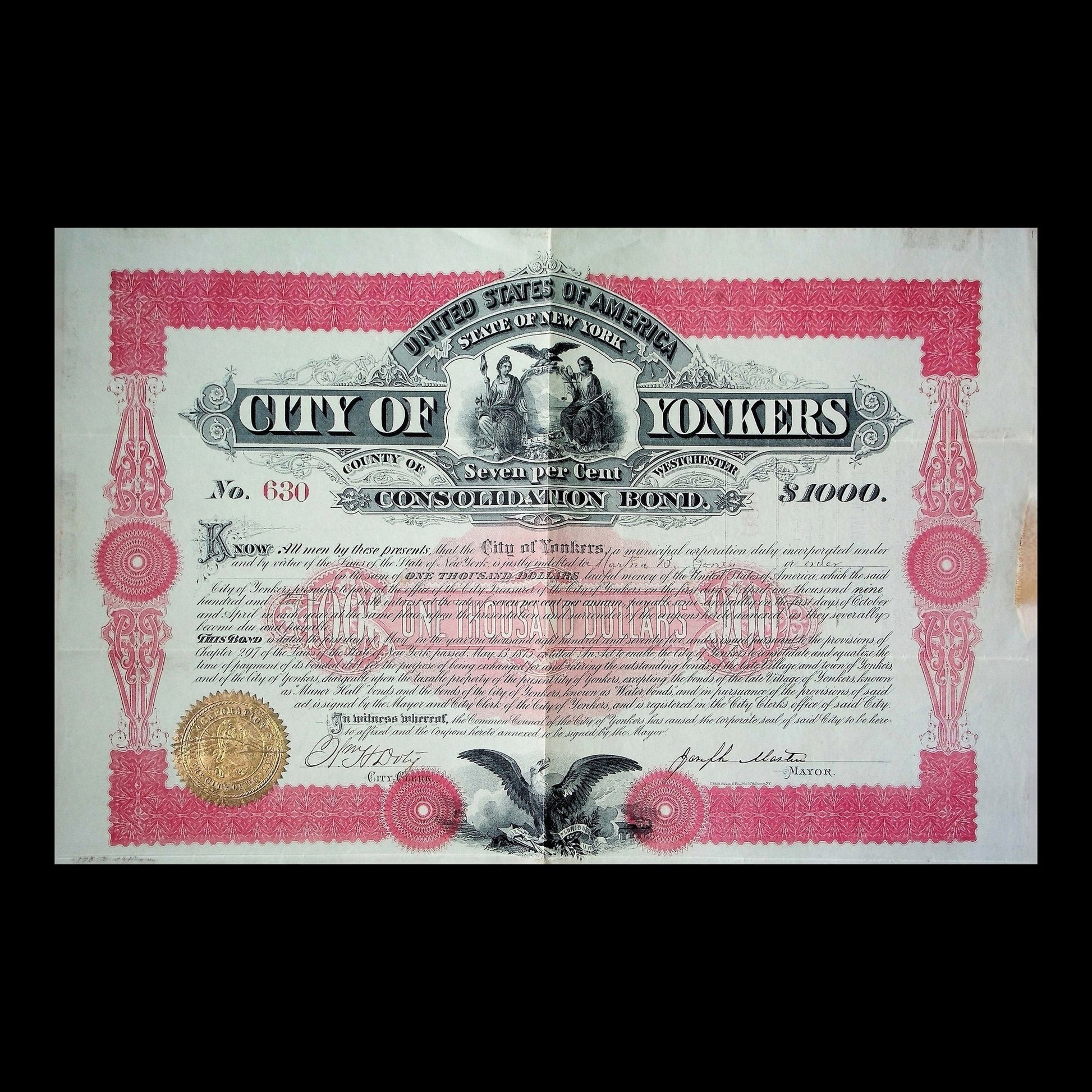 City of Yonkers Consolidation Bond