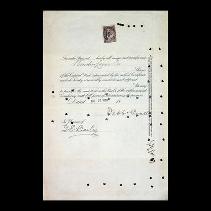 Wagner Palace Car Company Stock Certificate from 1870s