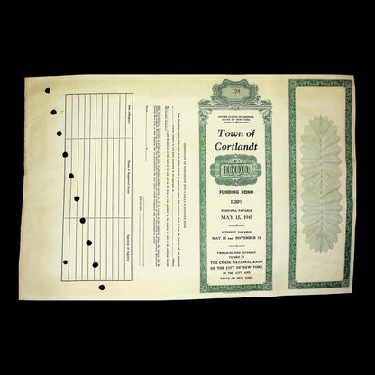 Town of Cortlandt Bond from 1978