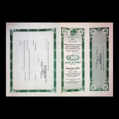 Texmass Petroleum Company Bond from 1961