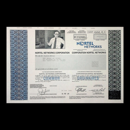 Nortel Networks Corporation Stock Certificate from 2000s
