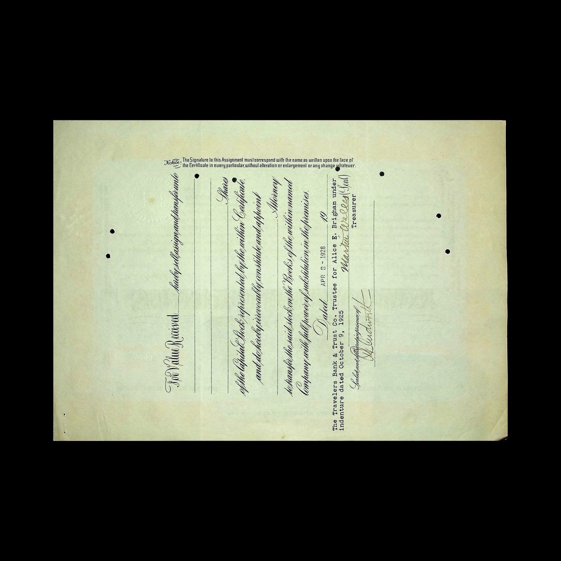 Scranton Electric Company Stock Certificate