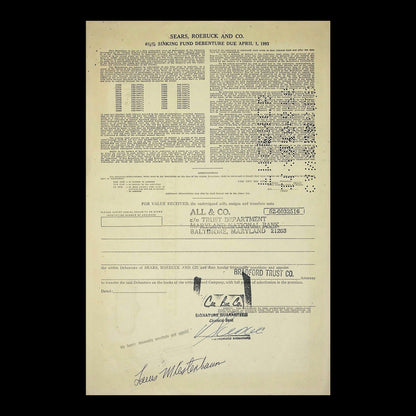 Sears, Roebuck and Co. Bond from 1976