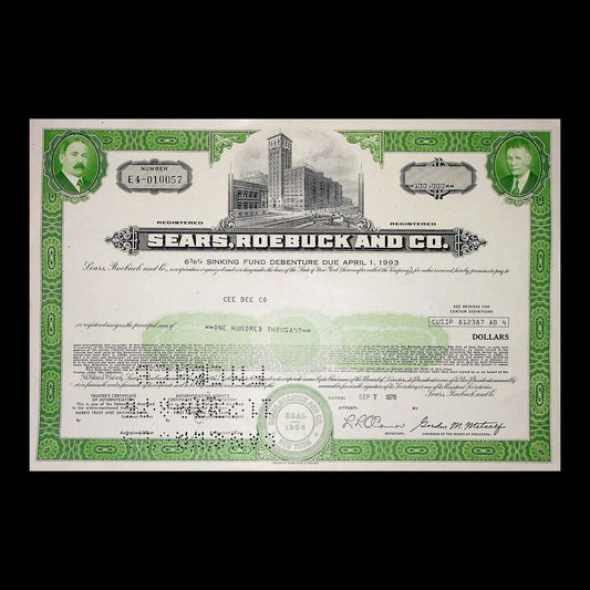 Sears, Roebuck and Co. Bond from 1976