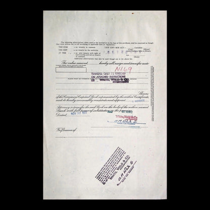 Second New Haven Bank Stock Certificate from 1972