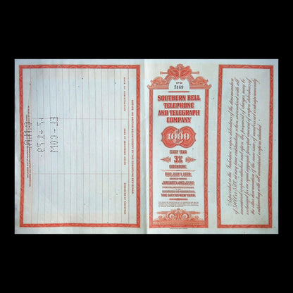 Southern Bell Telephone and Telegraph Company Bond from 1939