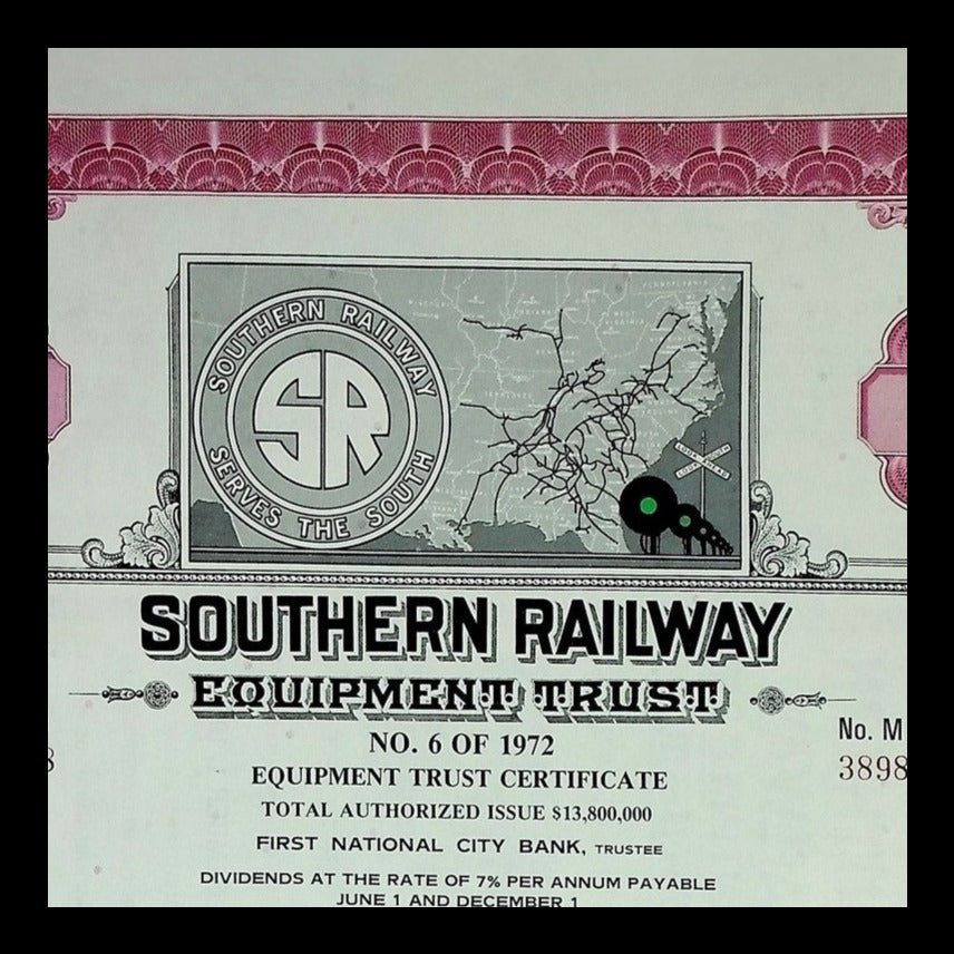Southern Railway Equipment Trust Bond from 1975