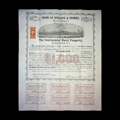 Sprague & Stokes Bond from Continental Hotel Property