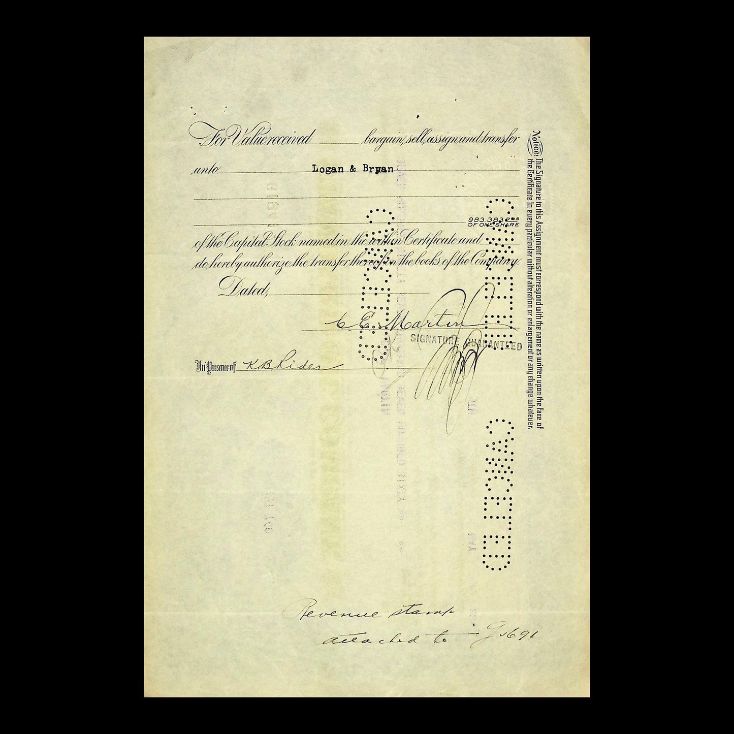 Standard Oil Company Stock Certificate
