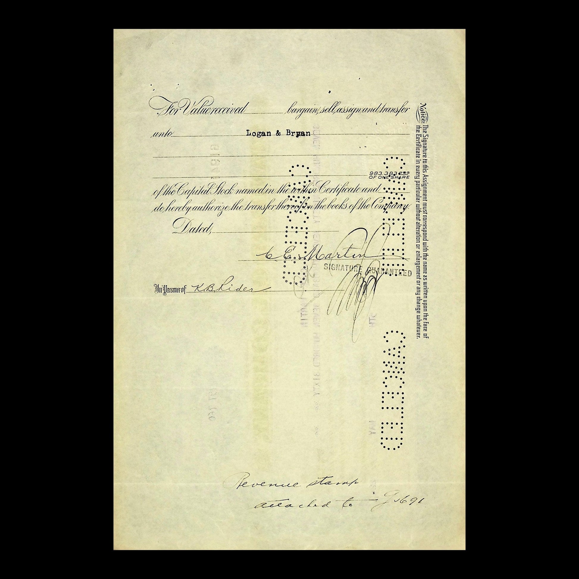 Standard Oil Company Stock Certificate