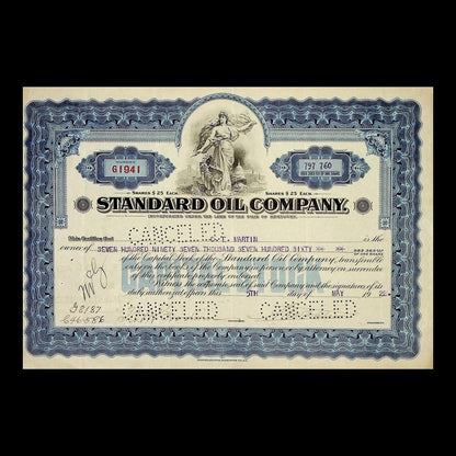 Standard Oil Company Stock Certificate