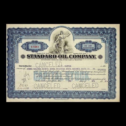 Standard Oil Company Stock Certificate