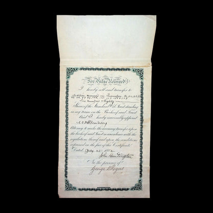 Standard Oil Trust Stock Certificate from 1882