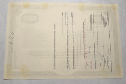 Tejon Ranch Stock Certificate