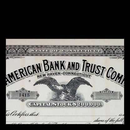 American Bank and Trust Company Stock Certificate