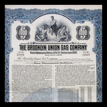 Brooklyn Union Gas Company Bond from 1976