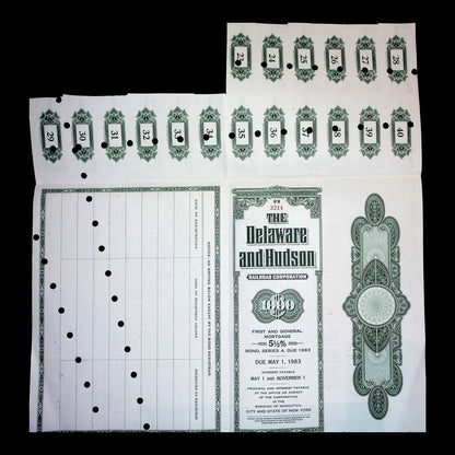 Delaware and Hudson Railroad Corporation Bond from 1963