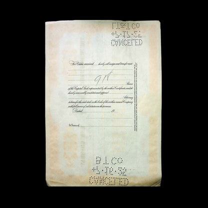 The Fisher Body Ohio Company Stock Certificate