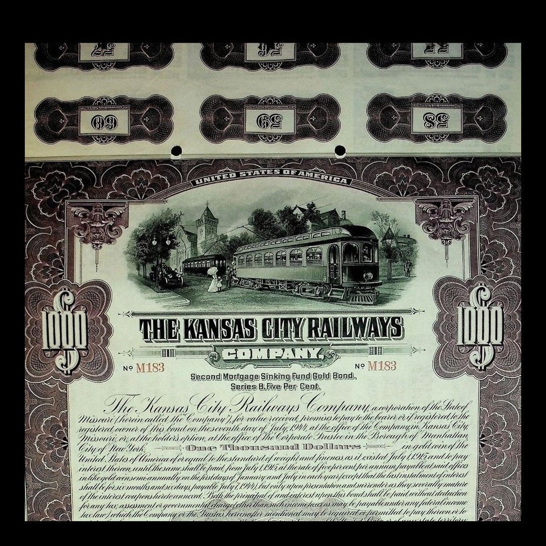 Kansas City Railways Company Gold Bond Certificate