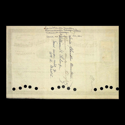 The National Union Bank of Boston Stock Certificate from 1879