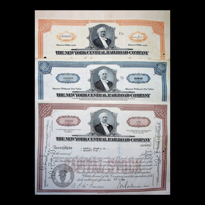 1964 年纽约中央铁路公司股票证书