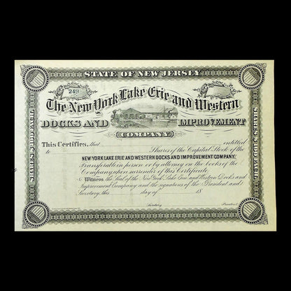 New York Lake Erie and Western Docks Stock Certificate