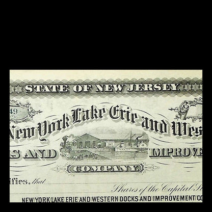 New York Lake Erie and Western Docks Stock Certificate
