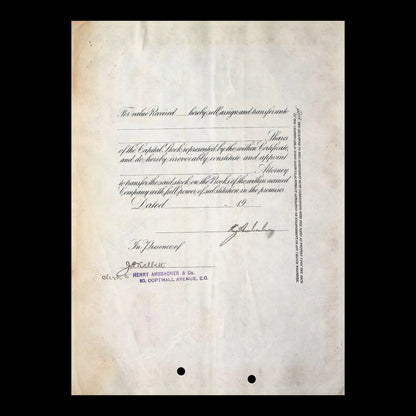 The Rock Island Company Stock Certificate from 1914